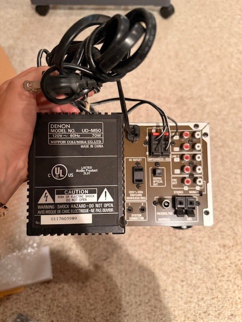 USED- DENON personal component system UD-M50 & MISSION SPEAKER SYSTEM MS- 50