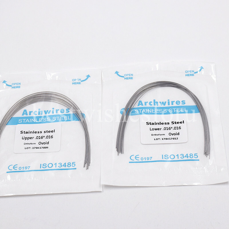 1xDental Orthodontic Stainless Steel Ovoid Upper/Lower Arch Wire Rectangular