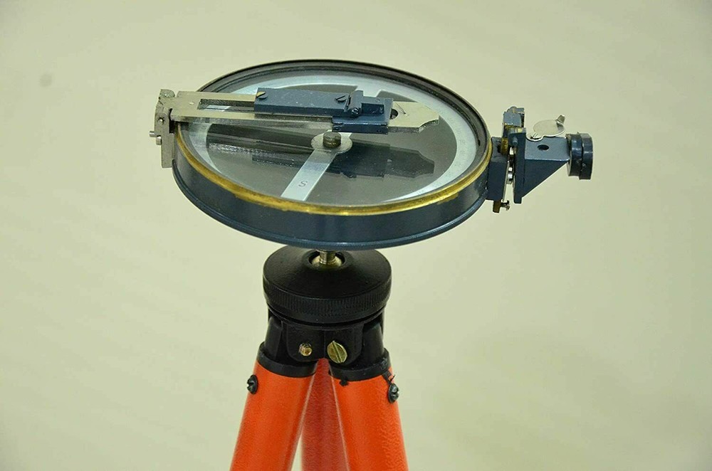 Basic Surveyor Compass 0-360 degree Brass Mix Working Survey Prismatic Compass