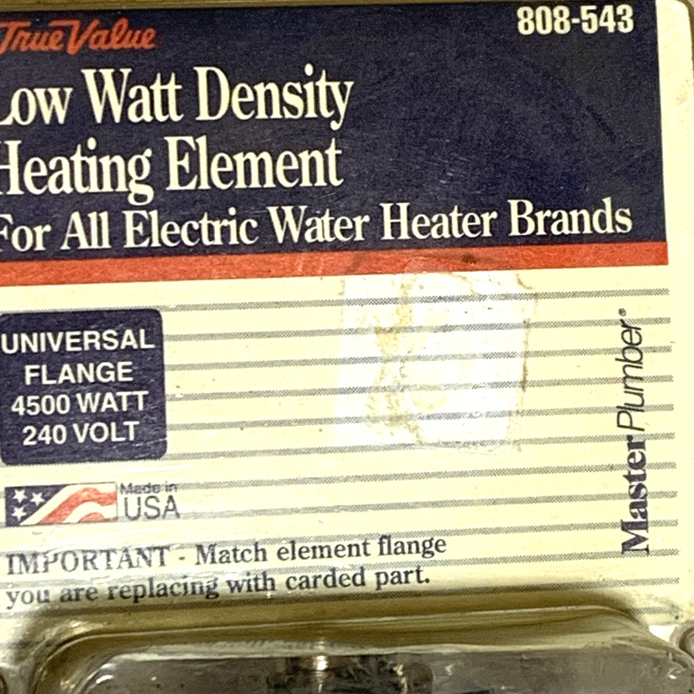 NEW True Value Low Watt Density Heating Element For All Heater Universal Flange