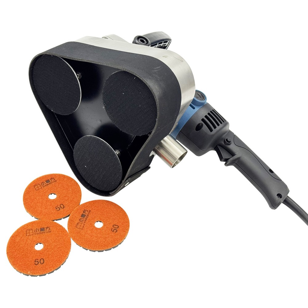 220V Handheld Three Head Dust-free Grinding Machine with Speed Regulator