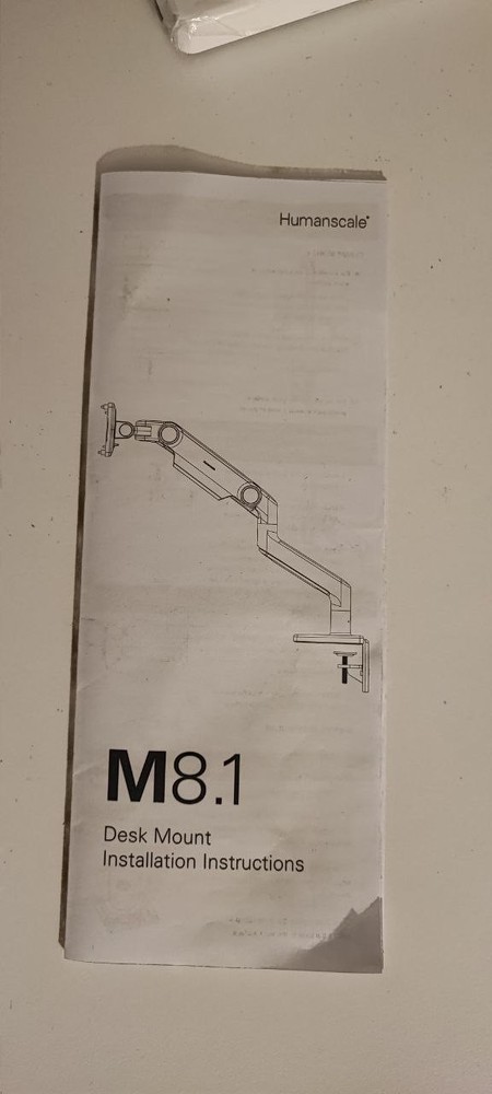 Humanscale M8.1 Display Metallic Active Holder - White