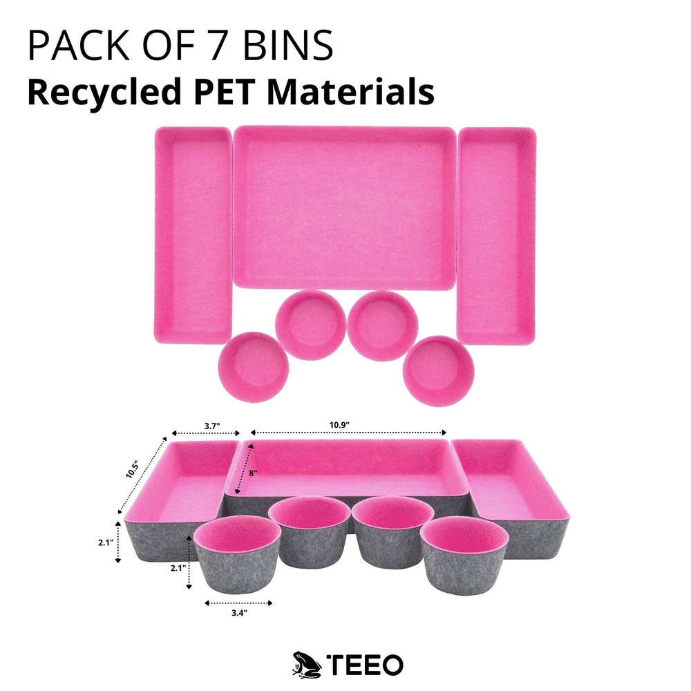 Teeo - Desktop Storage Drawers - Makeup Organizer Drawers - Office Drawer Org...