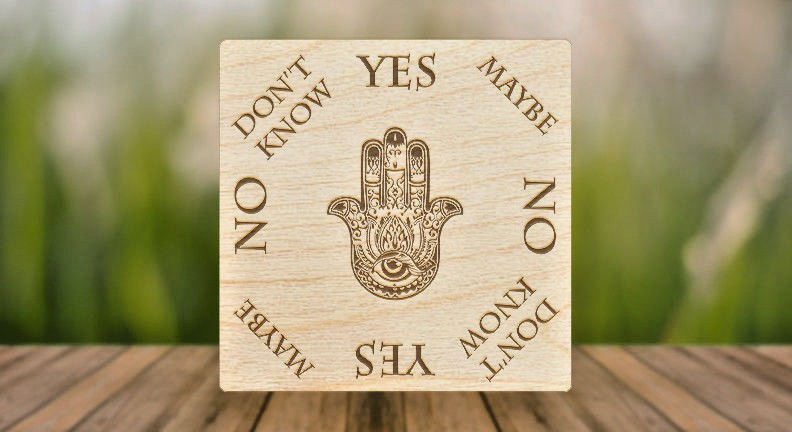 MINI Hamsa Hand Pendulum Board HANDMADE for Wicca, Witch, & Pagan