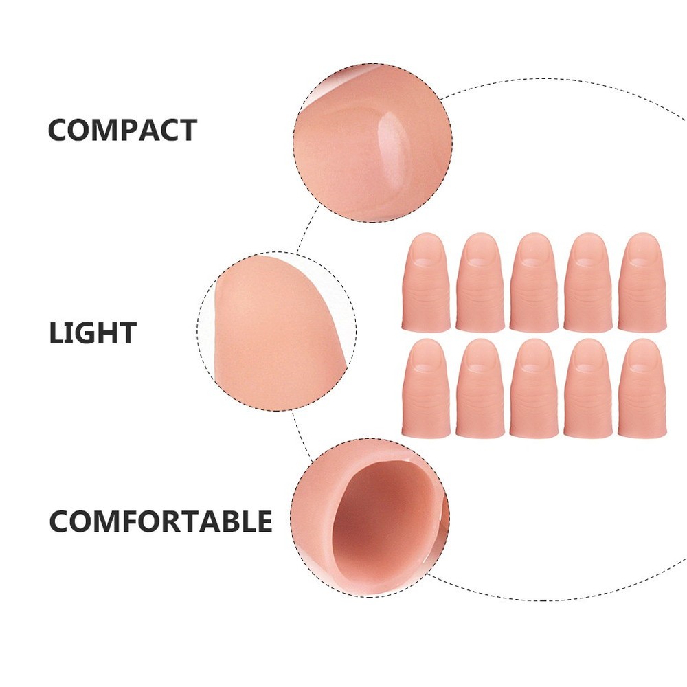10Pcs False Finger Support Fingertip Protector Silk Thumb Finger
