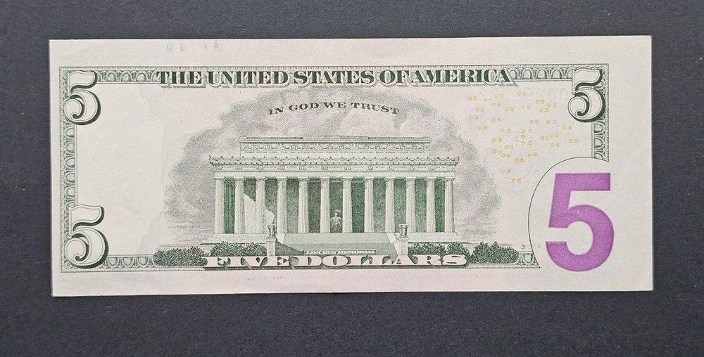 Star Note Miscut Five Dollar Bill 2021 5$