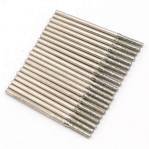 JINGLING 2mm Diamond Drill Bits Grinding Head Lapidary Tools Head Diameter 2mm