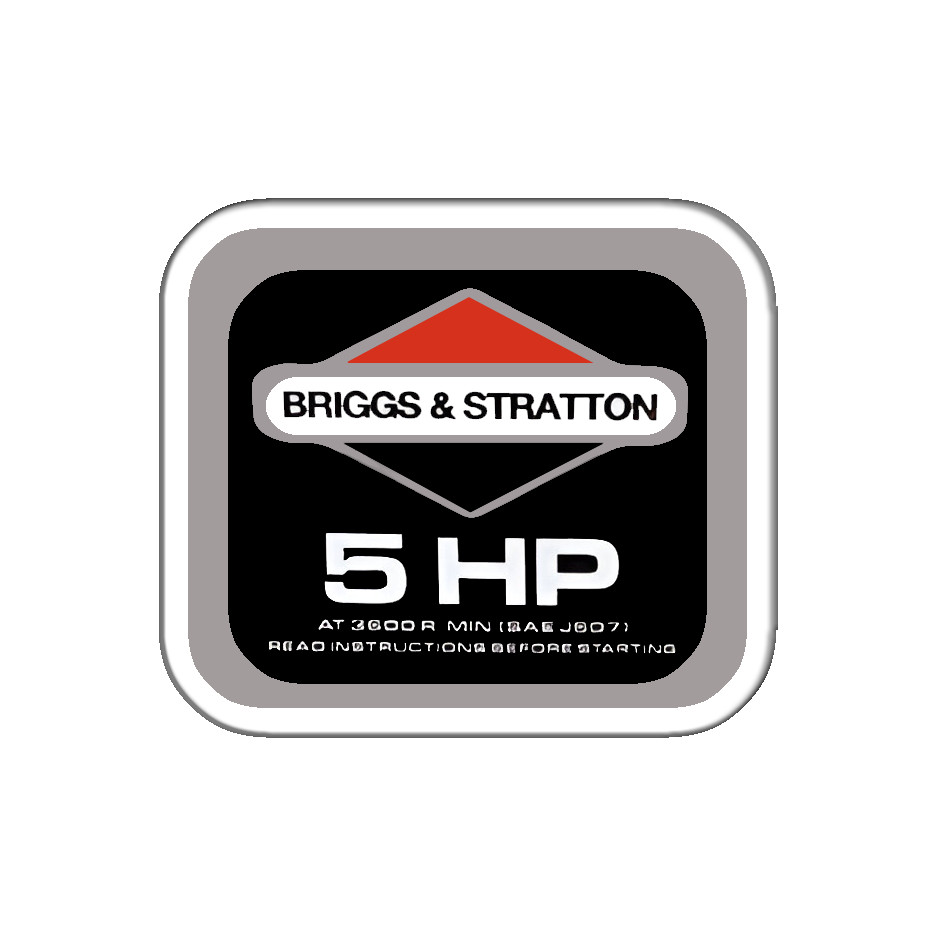 PAIR BRIGGS & STRATTON 5 HP Vintage Sticker Decal