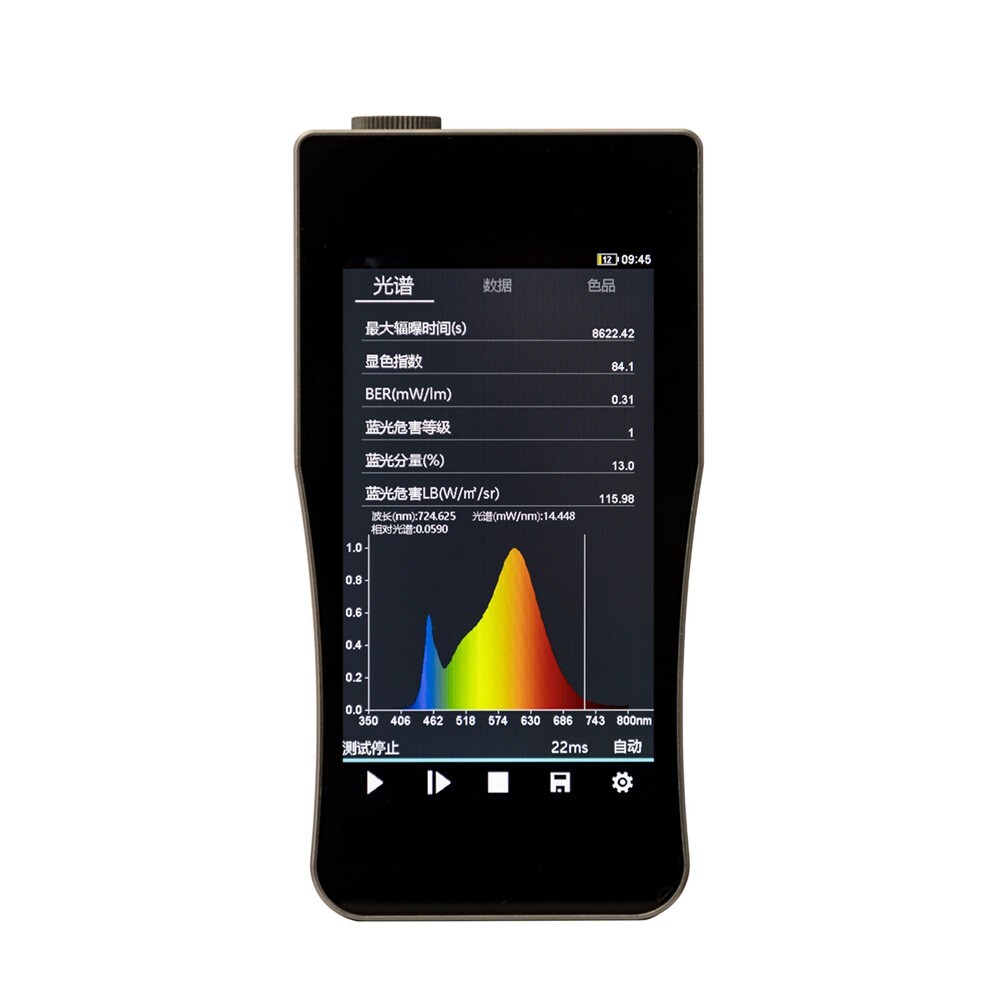 Light Spectrometer Blue Light Apectrum Analyzer with Wavelength Range 350～800nm