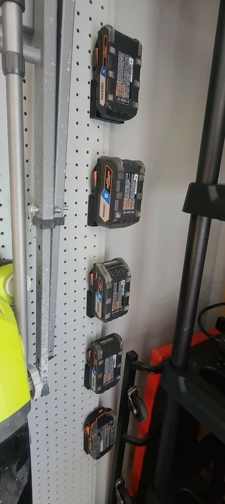 **2 Pack** Ridgid 18V Wall/Under Shelf Battery Holder Mount