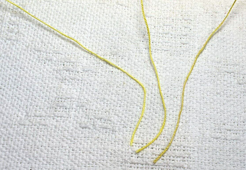 Bright Lemon Yellow Crochet / Bedspread Thread- 3 Spools, UNKNOWN Brand & Length