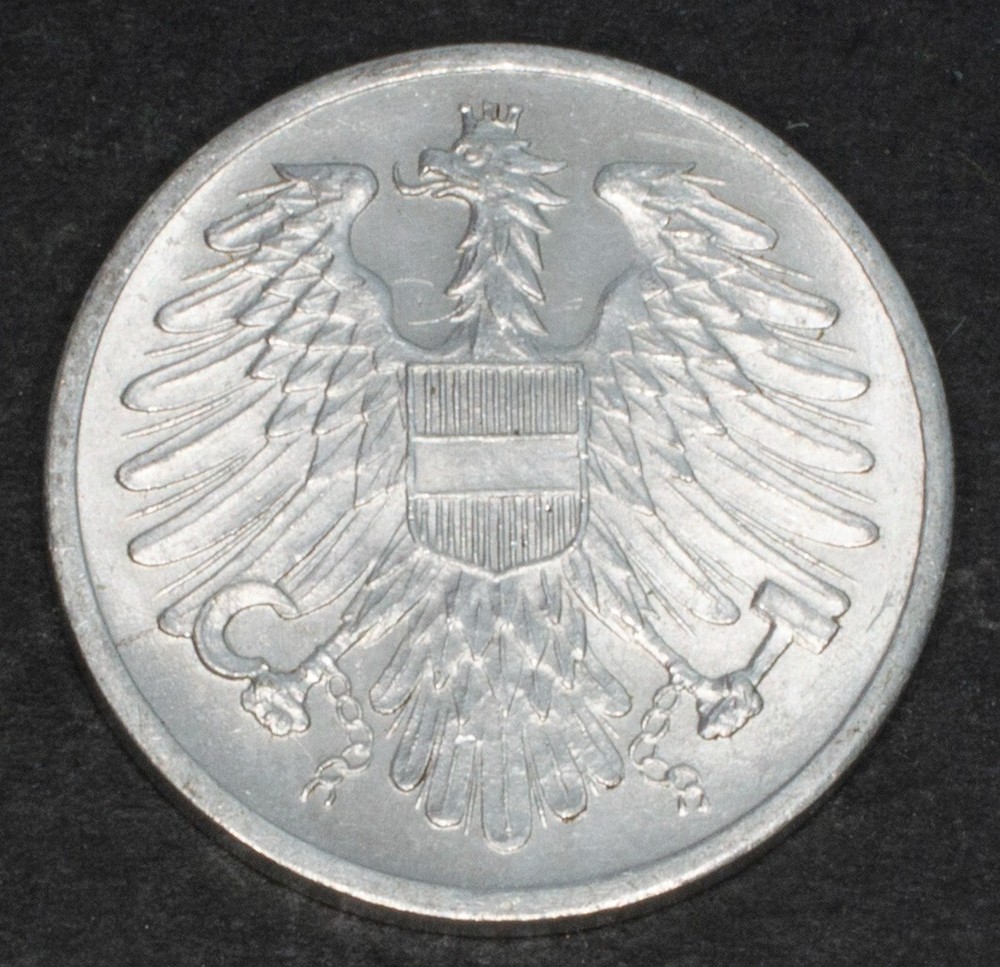 1954 Austria 2 Groschen KM# 2876
