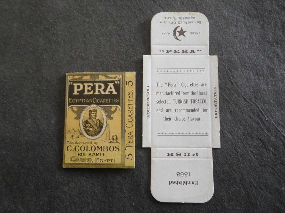 C.COLOMBOS PERA CAIRO-MALTA X5 CIGARETTE PACKET