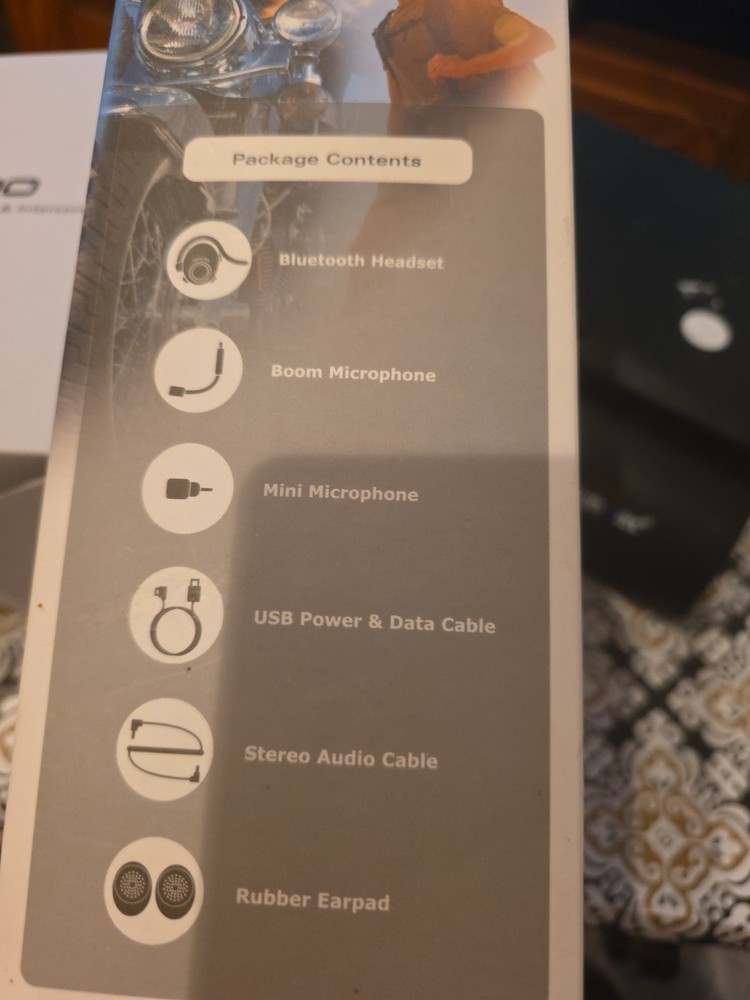 SENA SPH10 Handsfree Bluetooth Stereo Headset & Intercom. Missing USB Power Cabl