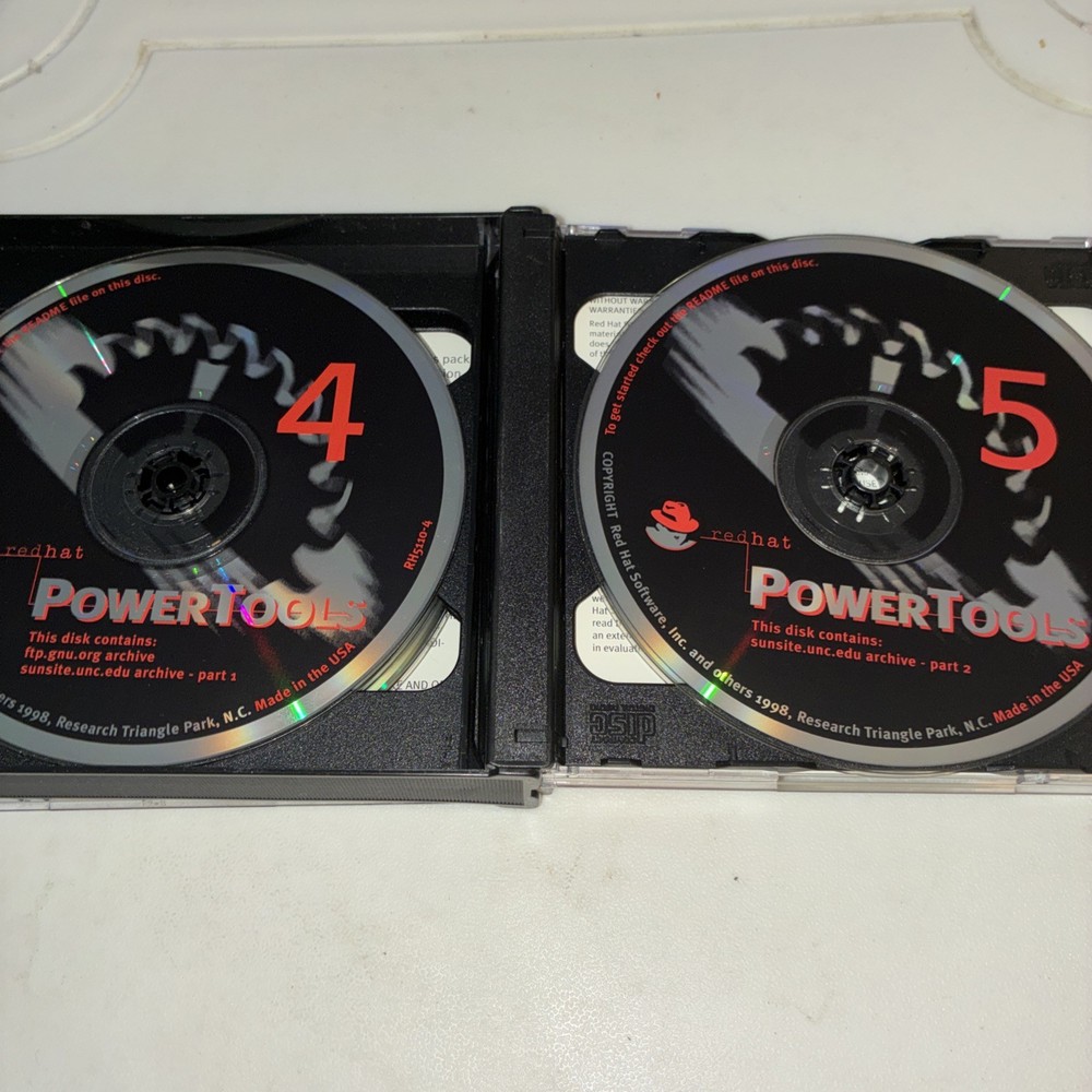 Red Hat Power Tools Linux 5.1 Operating System - 6 CD-ROM Set - No Booklets