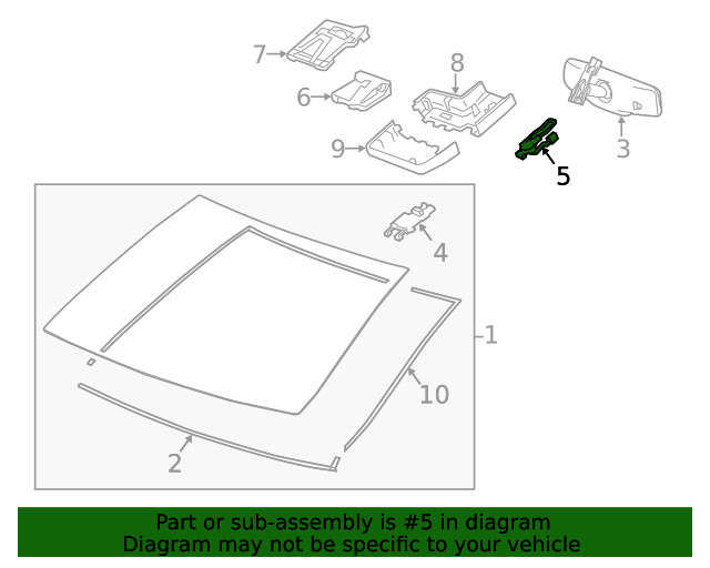 Windshield Outside Moisture Ambient Light and Humidity Sensor (84857321)