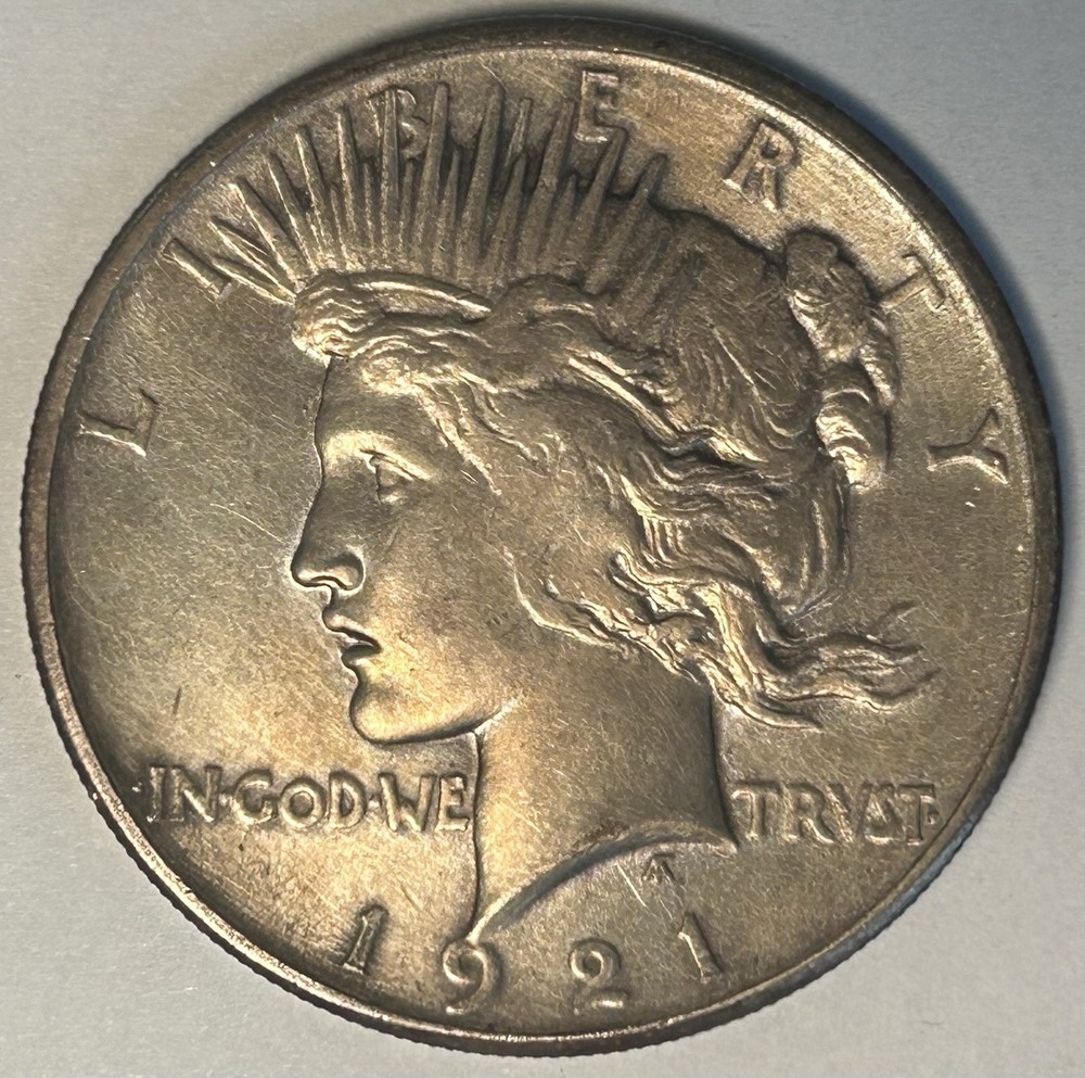1921 Peace Silver $1 Dollar Coin Cleaned