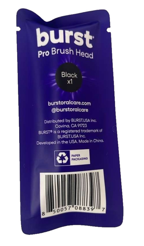 BURST Pro Sonic Electric Toothbrush 3 packs, Black
