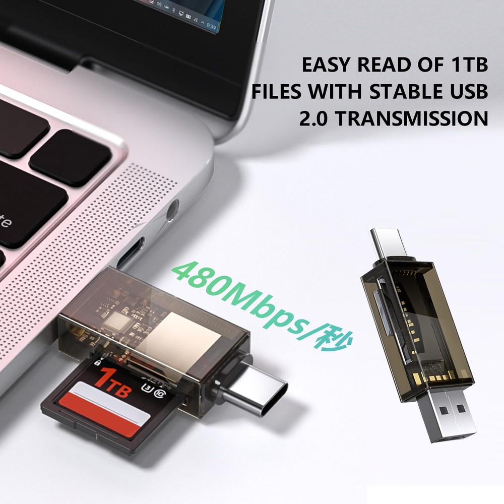 SD Card Reader Adapter Flash Drive USB Memory Stick Thumb Stick Pen Fold Storage