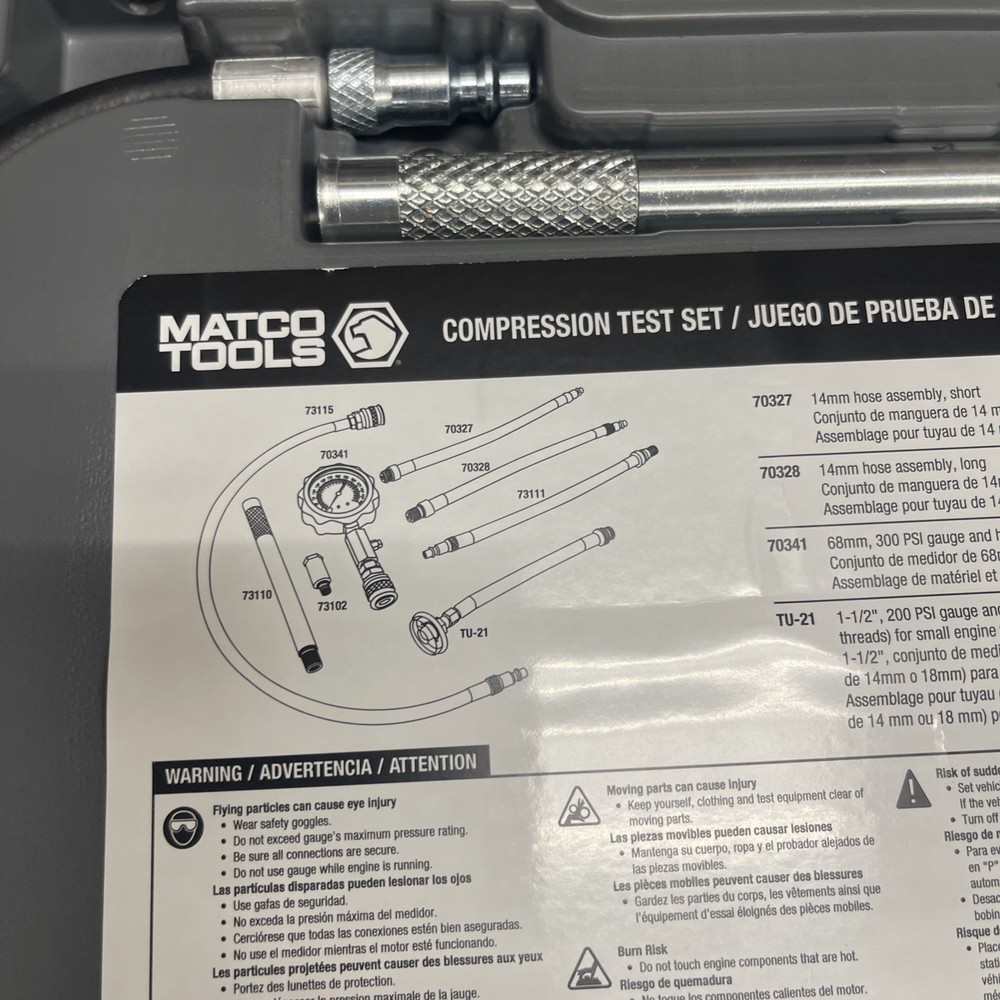 Matco Compression Tester Kit CT166AK / NEW