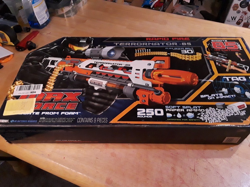 MAX FORCE SPLAT Blaster Lot, Terrornator-85, Shadow Hawk-100, Maximizer-60 Ammo