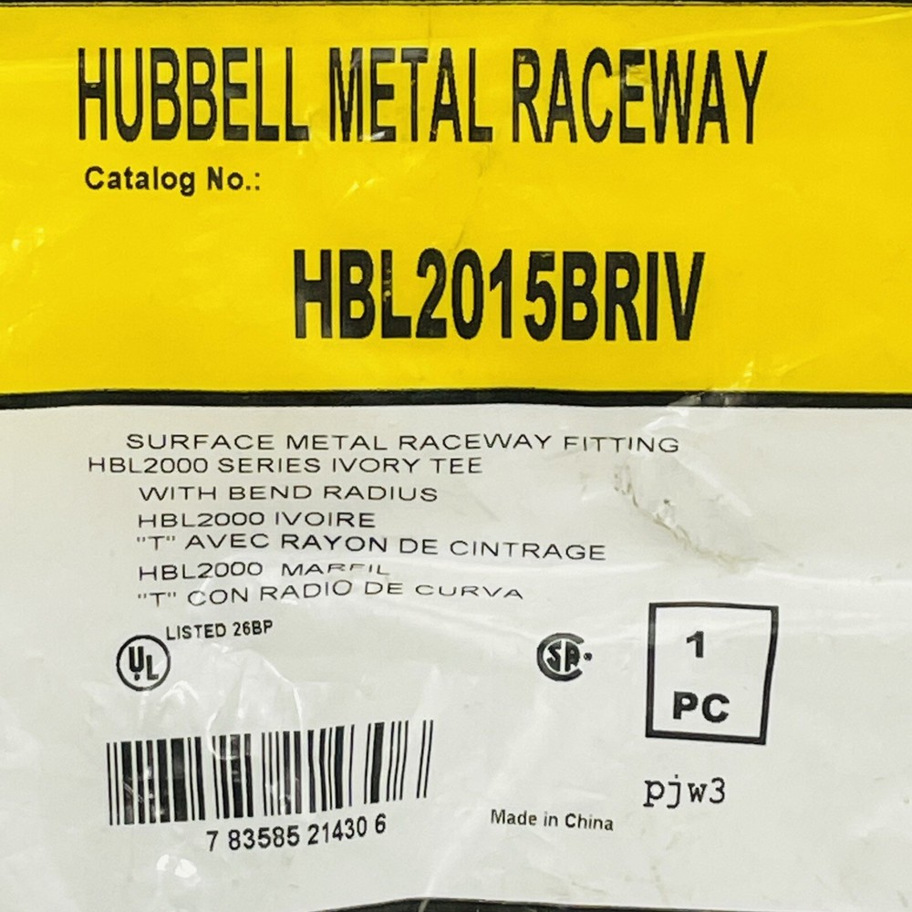 Hubbell HBL2015BRIV Raceway Tee Series HBL2000 ~NEW~
