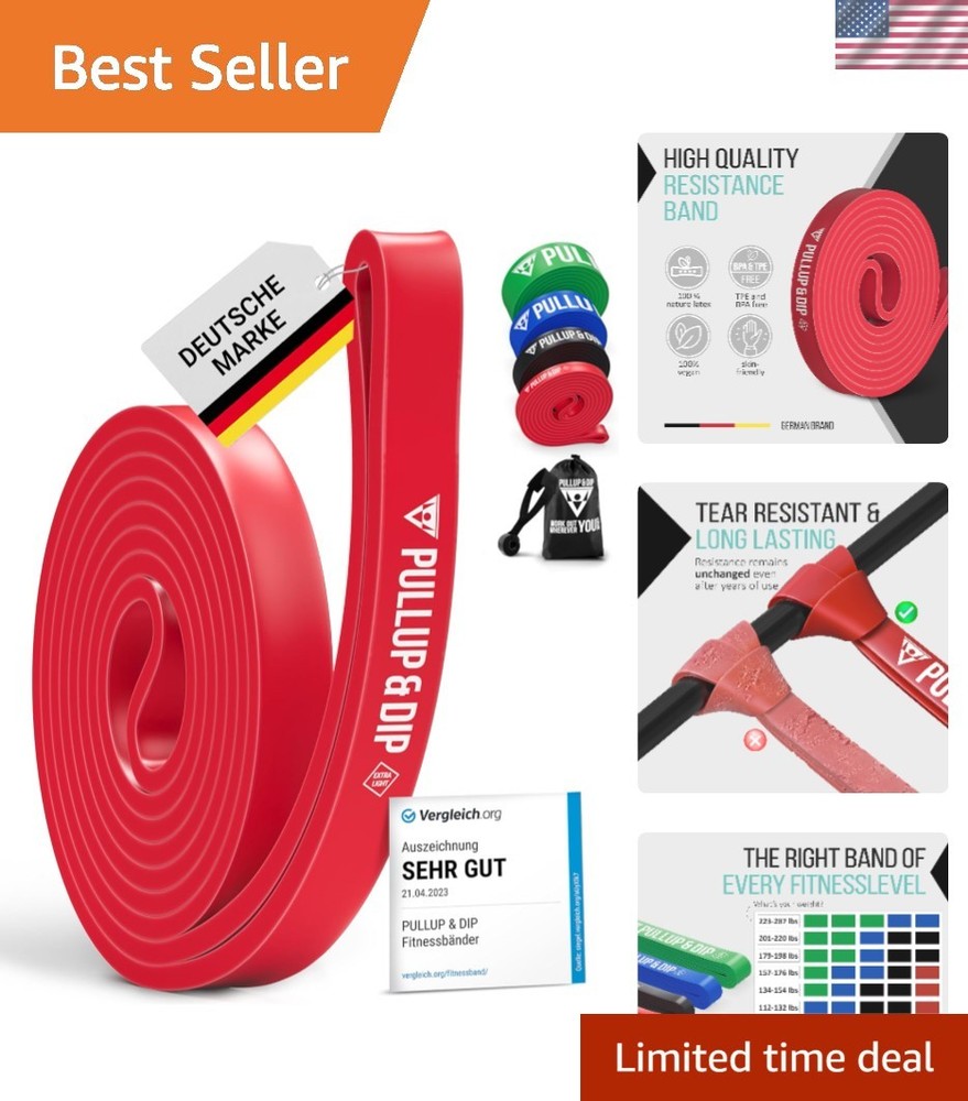 Durable Pull-Up Resistance Bands - Extra Light & Anti-Snap with Carrying Bag