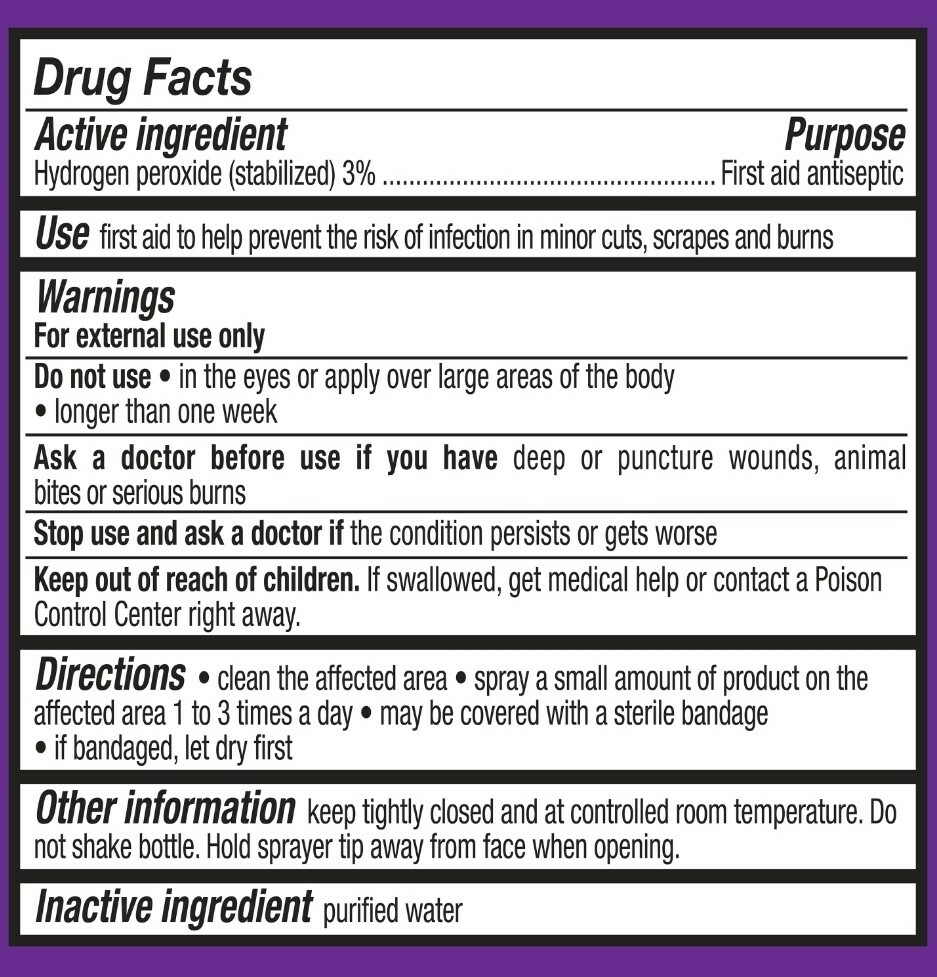 Equate 3% Hydrogen Peroxide Liquid SPRAY Antiseptic, 8 fl. oz. PACK