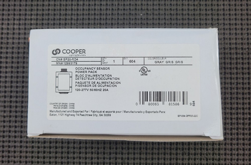 COOPER SP20-RD4 SWITCHPACK HEAVY DUTY POWER SUPPLY CLASS 2 IP30