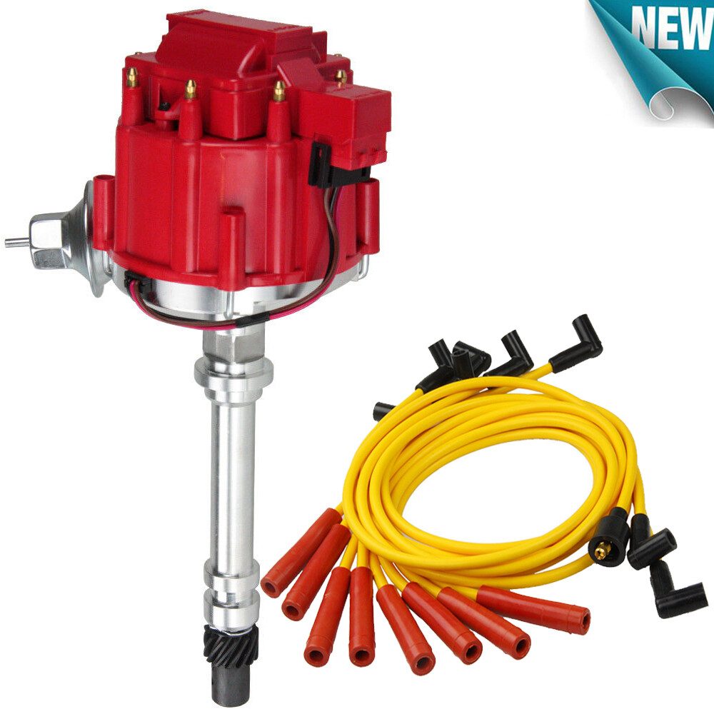 65k High Performance HEI Distributor and Spark Plug Wires Ignition for Chev*