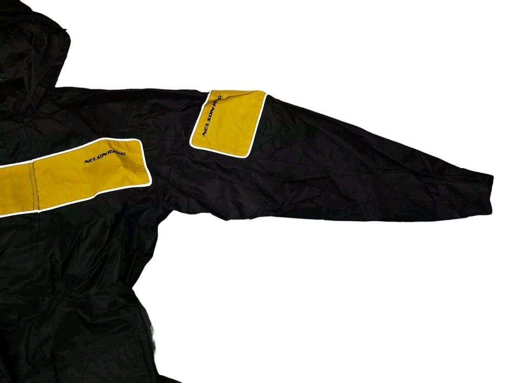 Nelson Rigg Prostorm Lined Yellow Black Rain Jacket Medium