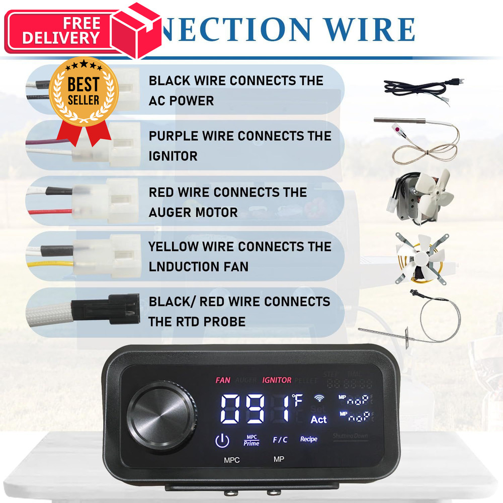 Replacement 80146 Digital Pit Boss 80146 PID Control Board, black