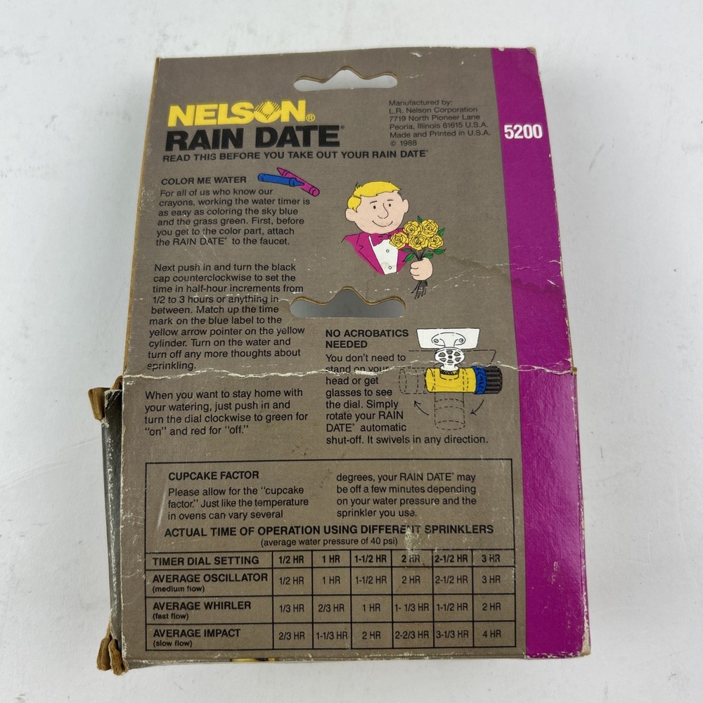 Nelson Rain Date Automatic Water Shut Off #5200 Timer Open Box