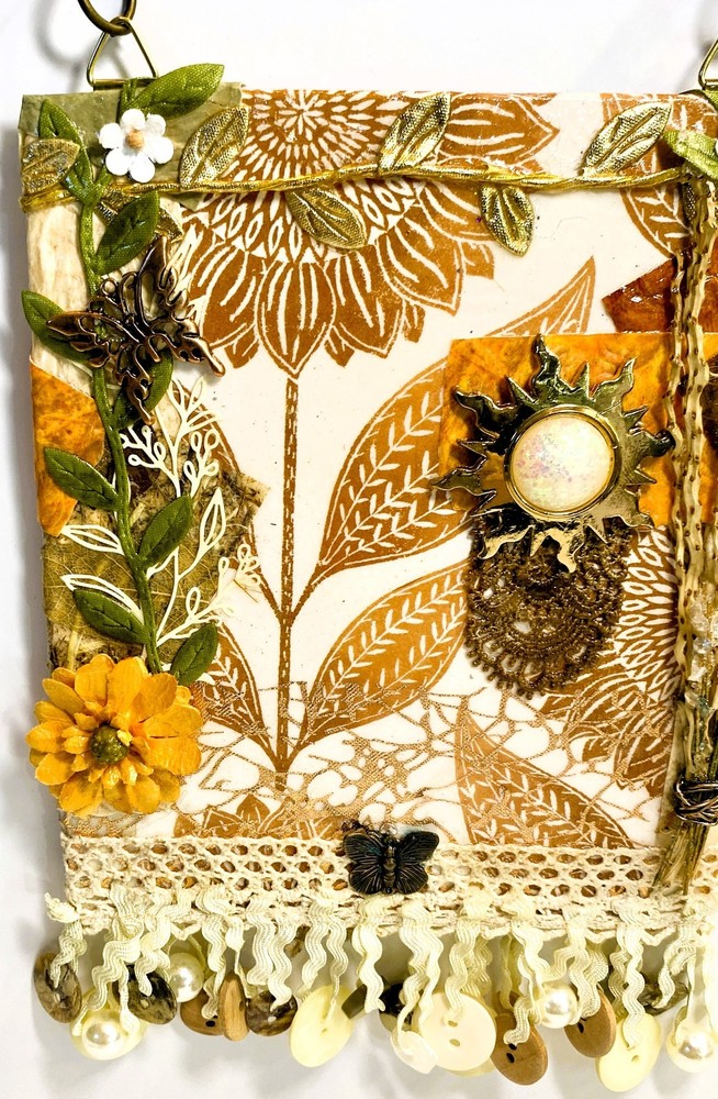 Unique Mixed Media Hanging Art Boards