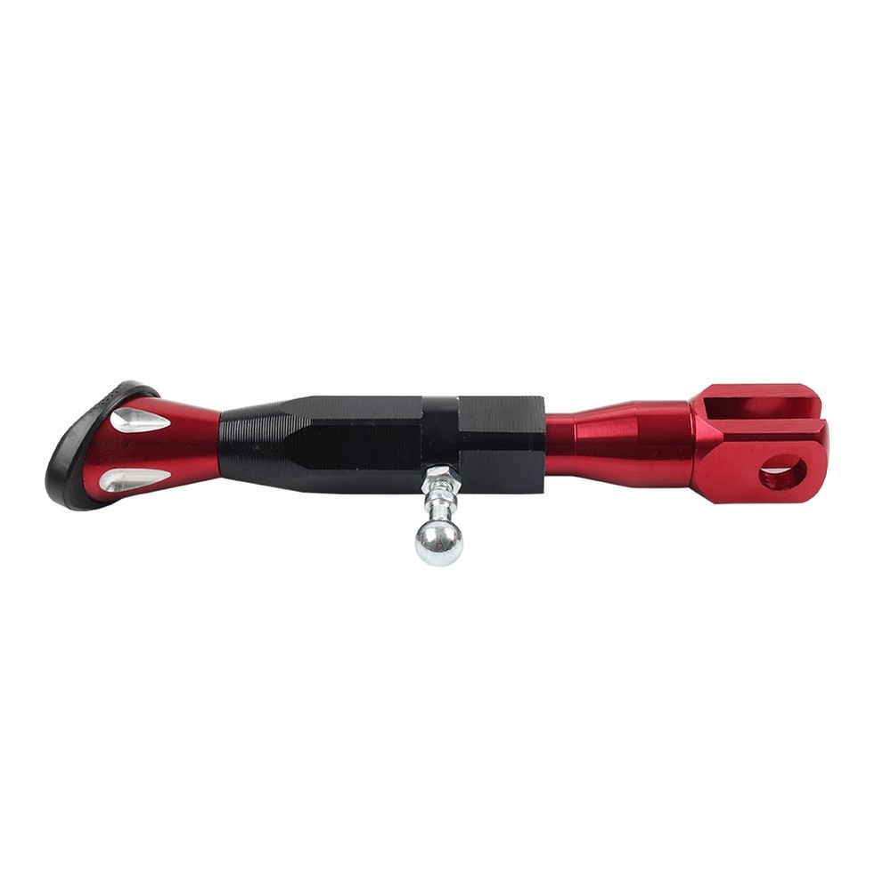 Red Motorcycle Universal Adjustable Kickstand Foot Side Support Kick Stand