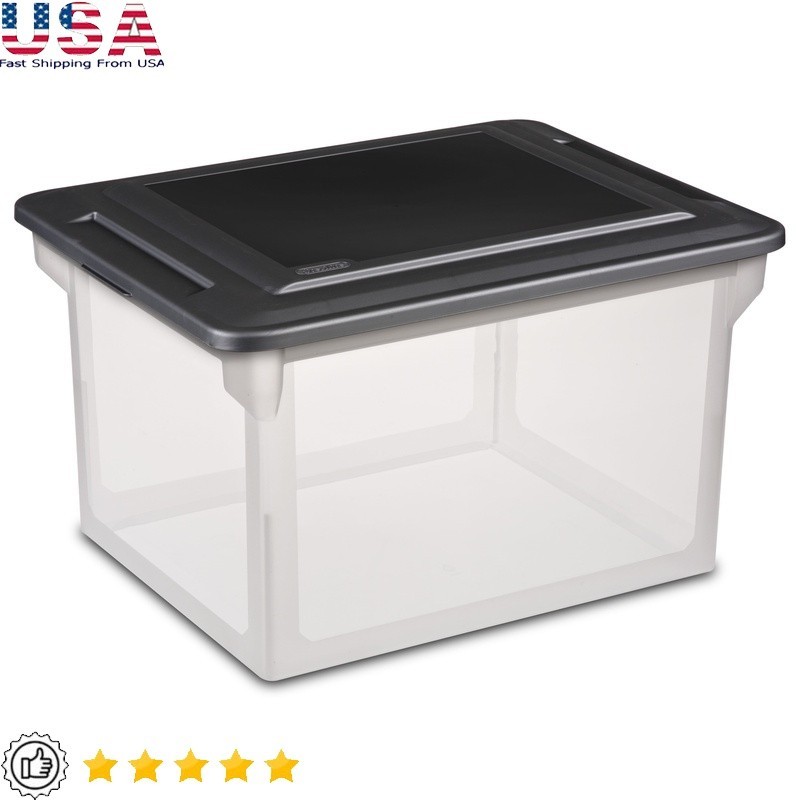 File Box Portable Organizer Documents Storage Hanging Folders Office Classroom