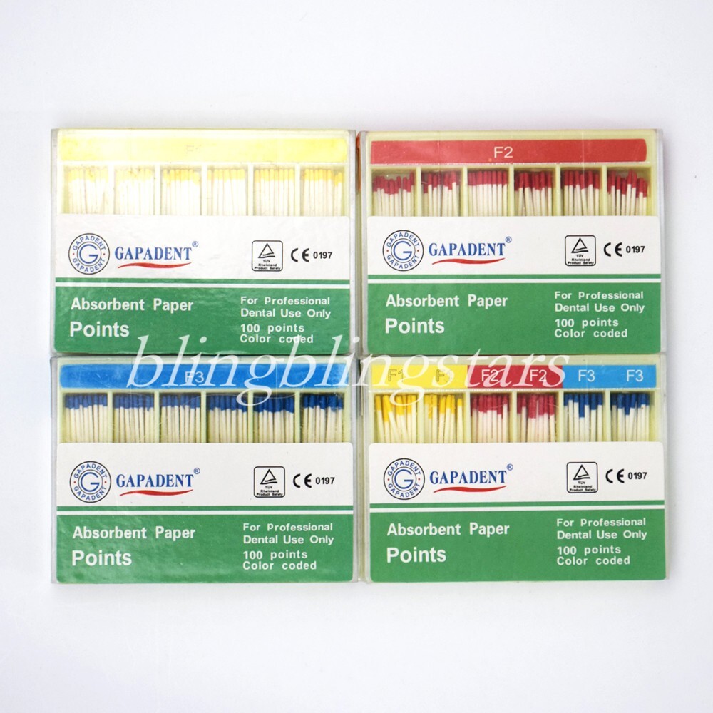 Dental Universal Root Canal Absorbent Paper Points 100 points /Box Color-coded