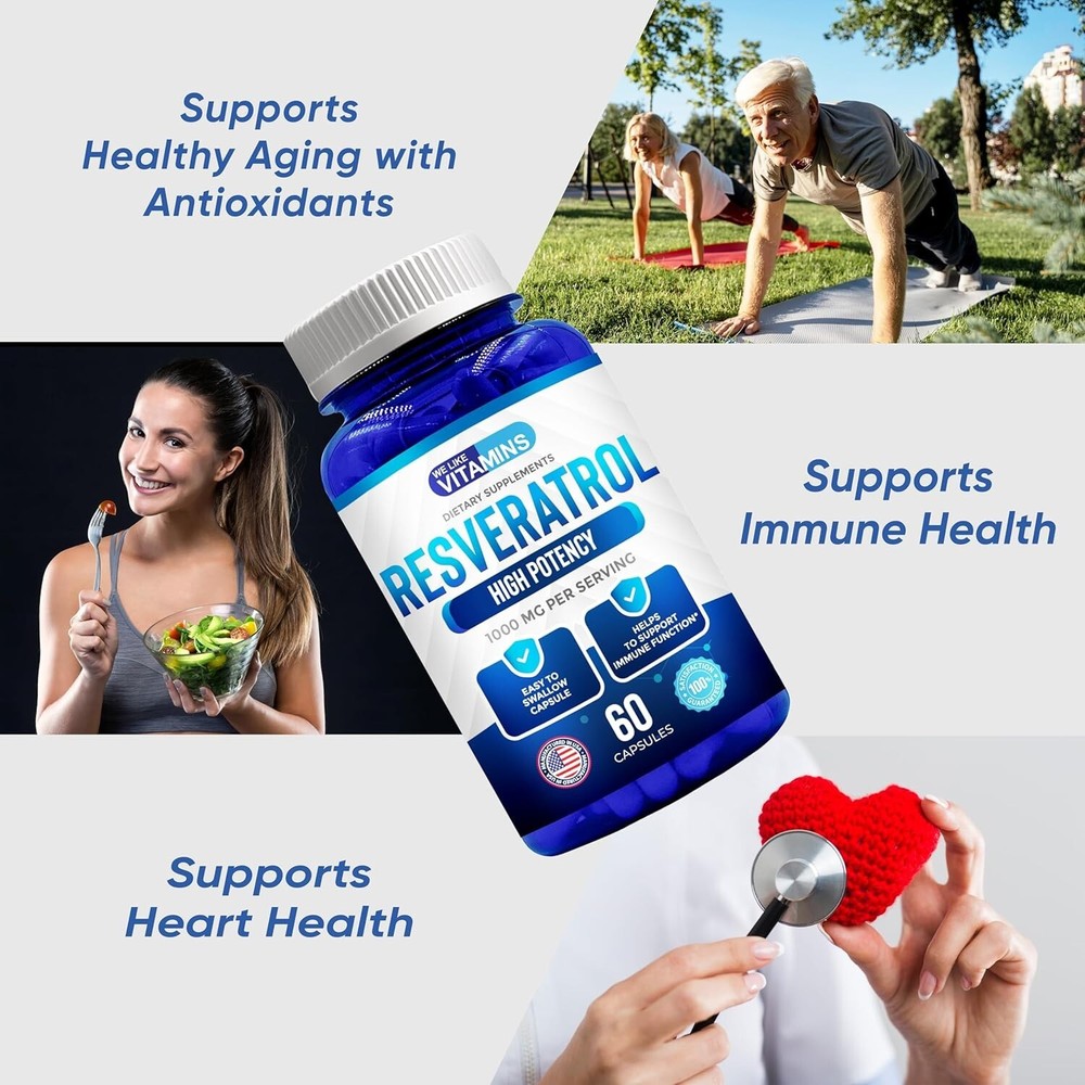 Resveratrol 1000mg 60 Count