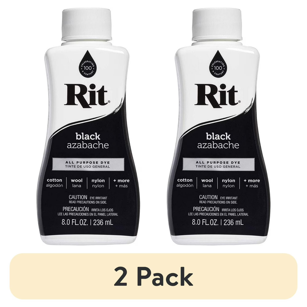 (2 pack) Rit, All Purpose Liquid Dye, Black, 8 fl oz