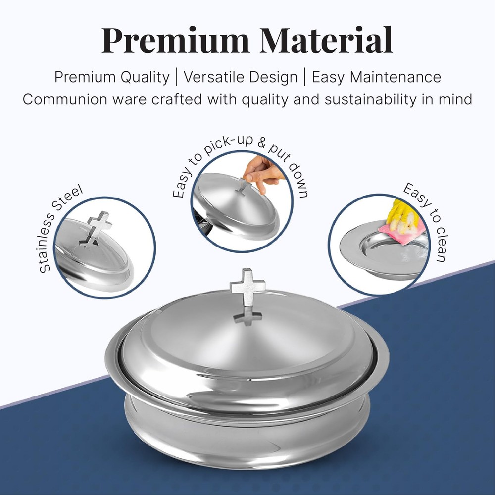 Mayur Exports Communion Ware | Holy Stackable 1 Shiny (Mirror) Finish
