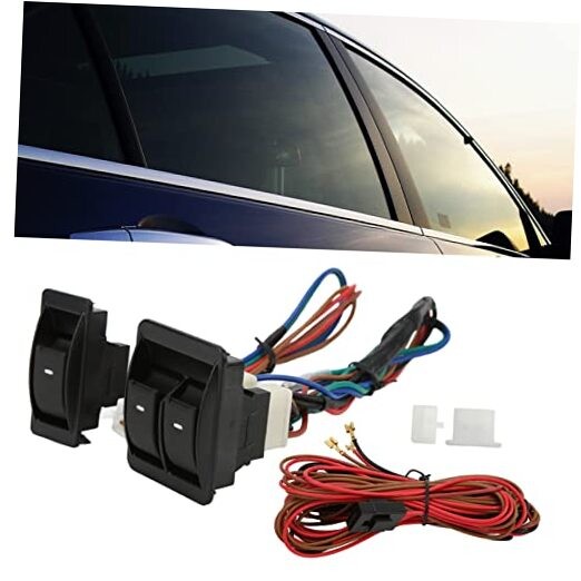Universal Car Power Window Switch, Easy Install Regulator Kit, 12V Universal