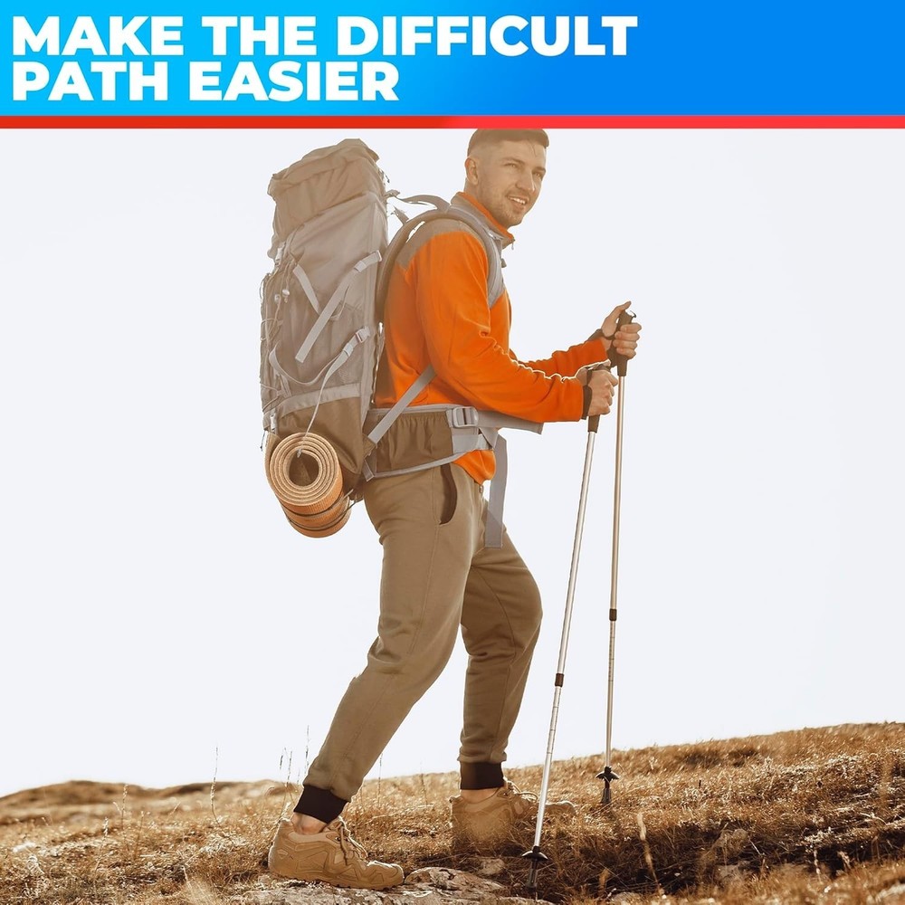 Black Rubber Tips for Walking Poles, Designed for Maximum Grip and Stability
