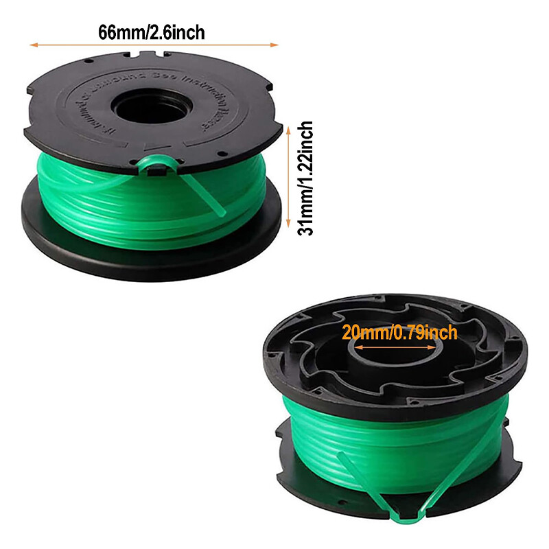 For Black & Decker GH3000, SF-080 Grass Trimmer Replacement Spool Line With Cap