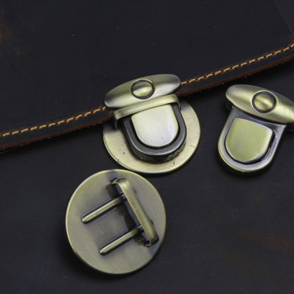 Bag Lock Clasp , Brushed Antique Finish 7 Pieces