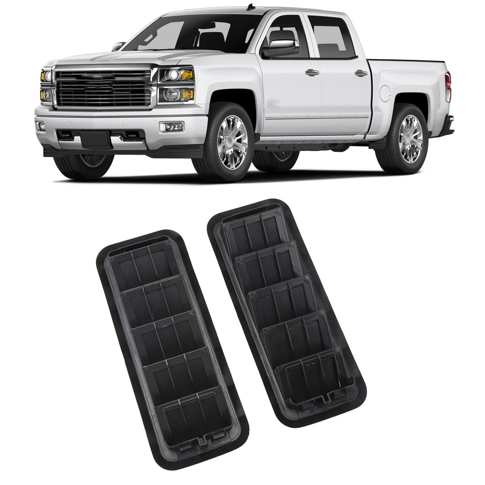 2pcs Back Panel Air Vent Relief Grille Durable Replacement For Chevy Silver COHM