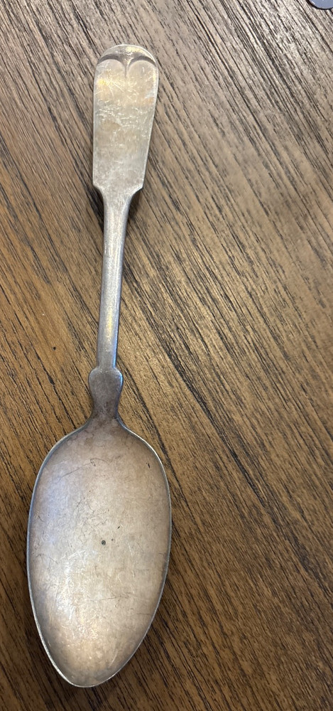 Fiddle Pattern ANTIQUE SILVERPLATE SPOON / ROGERS  Large size