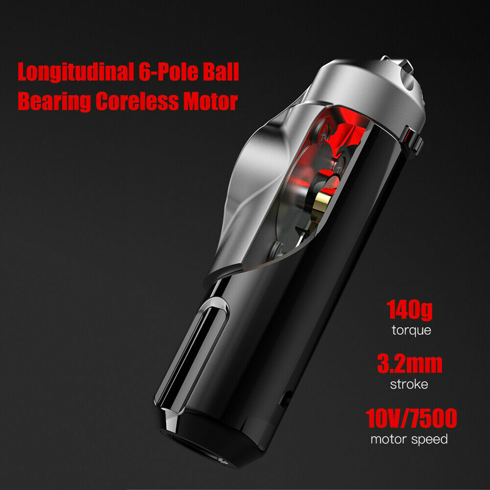 Professional Tattoo Machine Coreless Motor Gun Makeup Rotary Pen RCA Interface