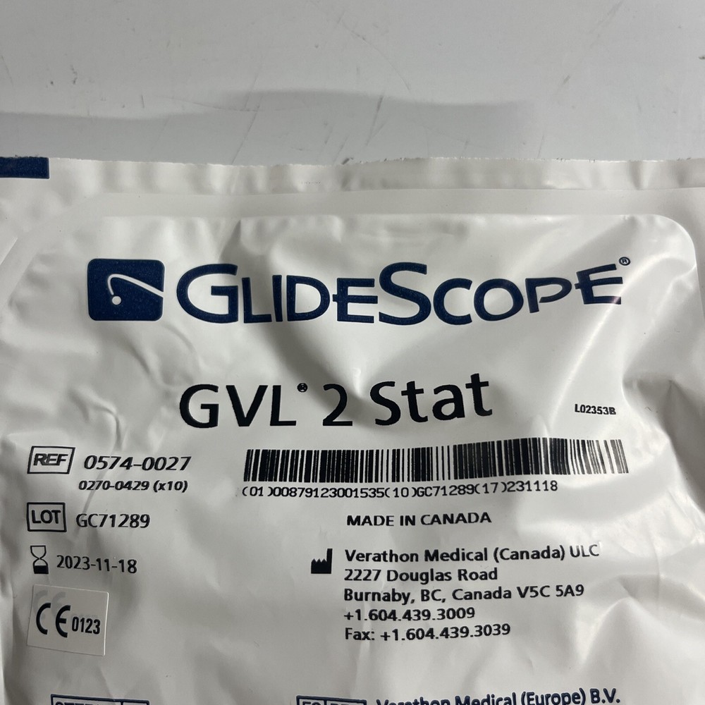 GlideScope GVL 2 Stat - SEALED REF 0574-0027