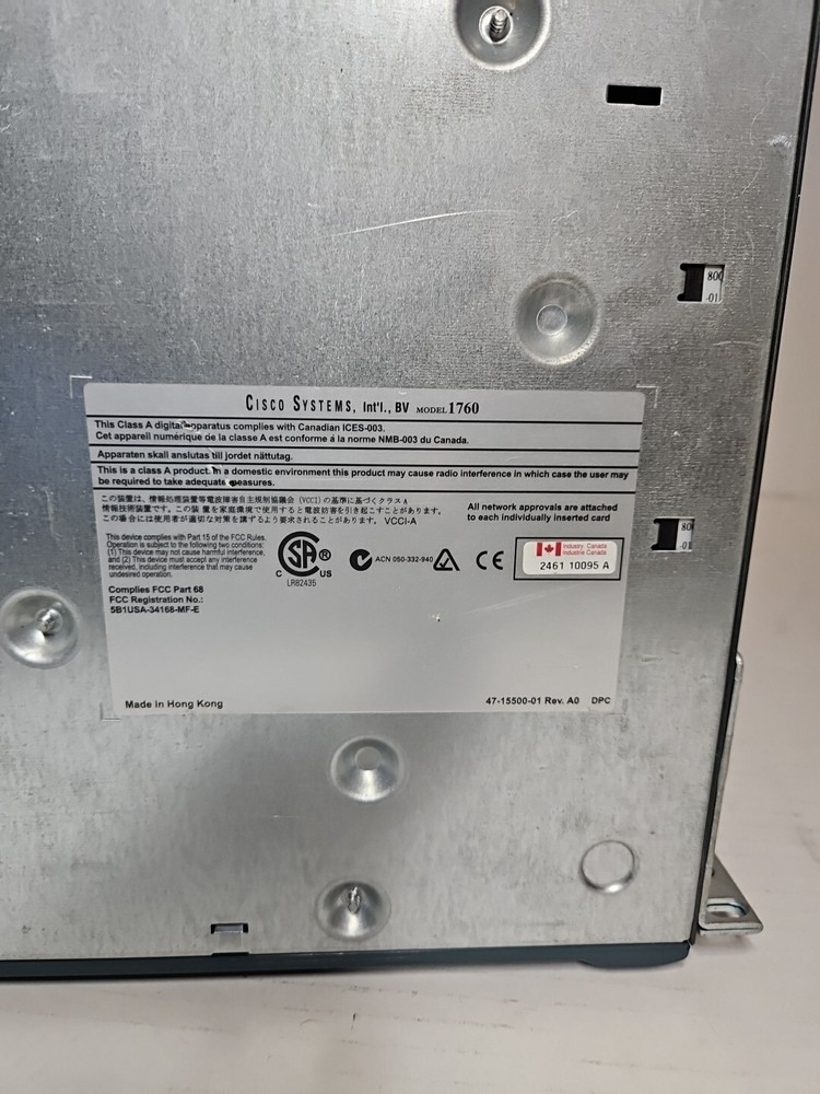 Cisco Systems 1760 Cisco 1700 Series Modular Access Network Router Switch