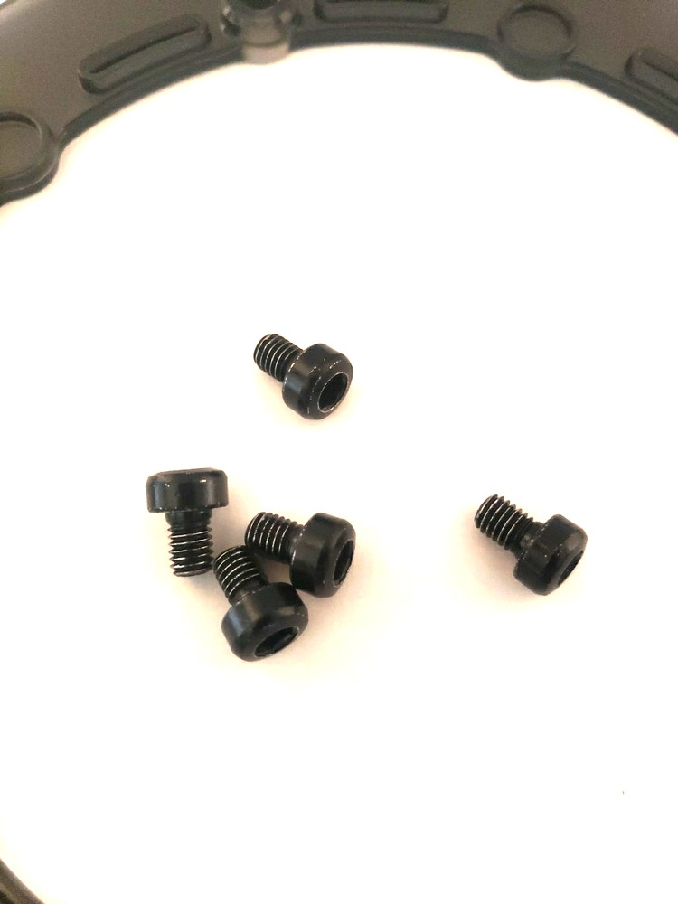 Black Plastic Bicycle Chainring Bash Guard Protector 5 Holes & Screws NOS